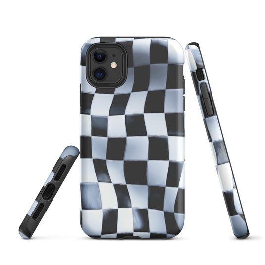 Wavy Chess Wall iPhone Case Hardshell 3D Wrap Thermal CREATIVETECH