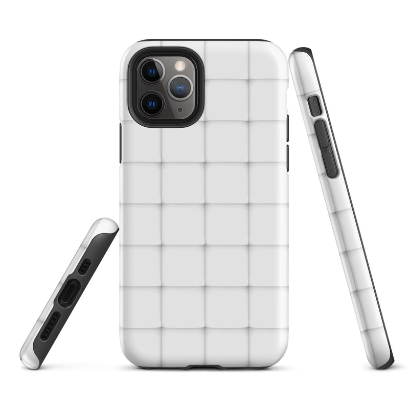 Load image into Gallery viewer, Squishy White Cubic Colorful iPhone Case Double Layer Impact Resistant Tough 3D Wrap Matte or Glossy Finish CREATIVETECH