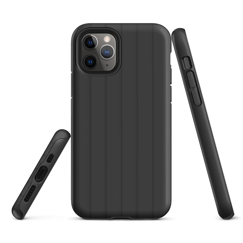 Load image into Gallery viewer, Black Ribbed Squishy iPhone Case Double Layer Impact Resistant Tough 3D Wrap Matte or Glossy Finish CREATIVETECH