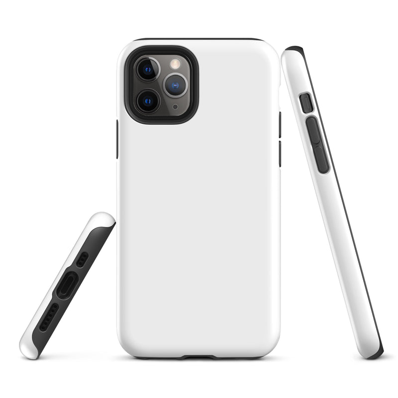 Load image into Gallery viewer, White iPhone Case Hardshell 3D Wrap Thermal Plain Color CREATIVETECH