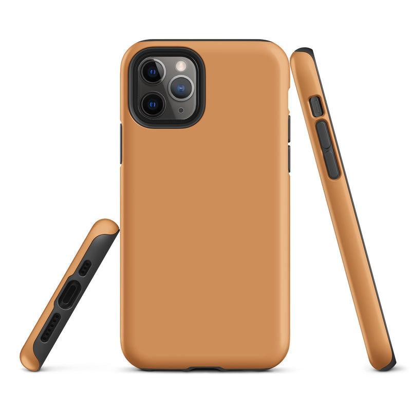 Load image into Gallery viewer, Classy Brown iPhone Case Hardshell 3D Wrap Thermal Plain Color CREATIVETECH