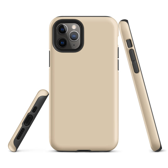 Champagne Yellow Beige iPhone Case Hardshell 3D Wrap Thermal Plain Color CREATIVETECH