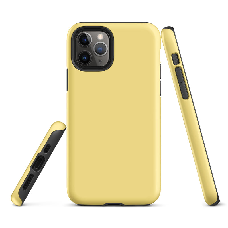 Load image into Gallery viewer, Vis Vis Yellow iPhone Case Hardshell 3D Wrap Thermal Plain Color CREATIVETECH
