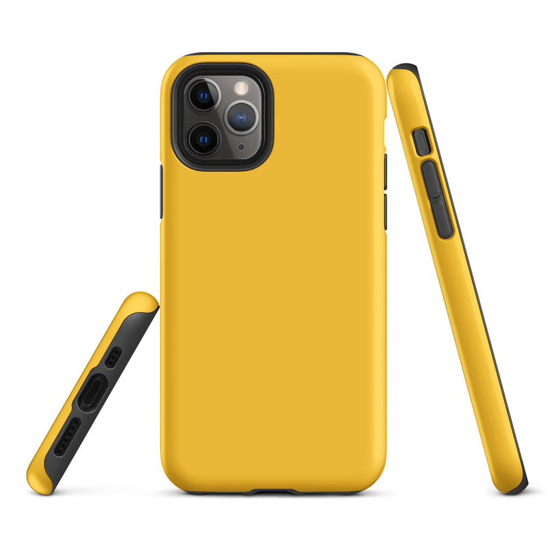 Load image into Gallery viewer, Yellow iPhone Case Hardshell 3D Wrap Thermal Plain Color CREATIVETECH
