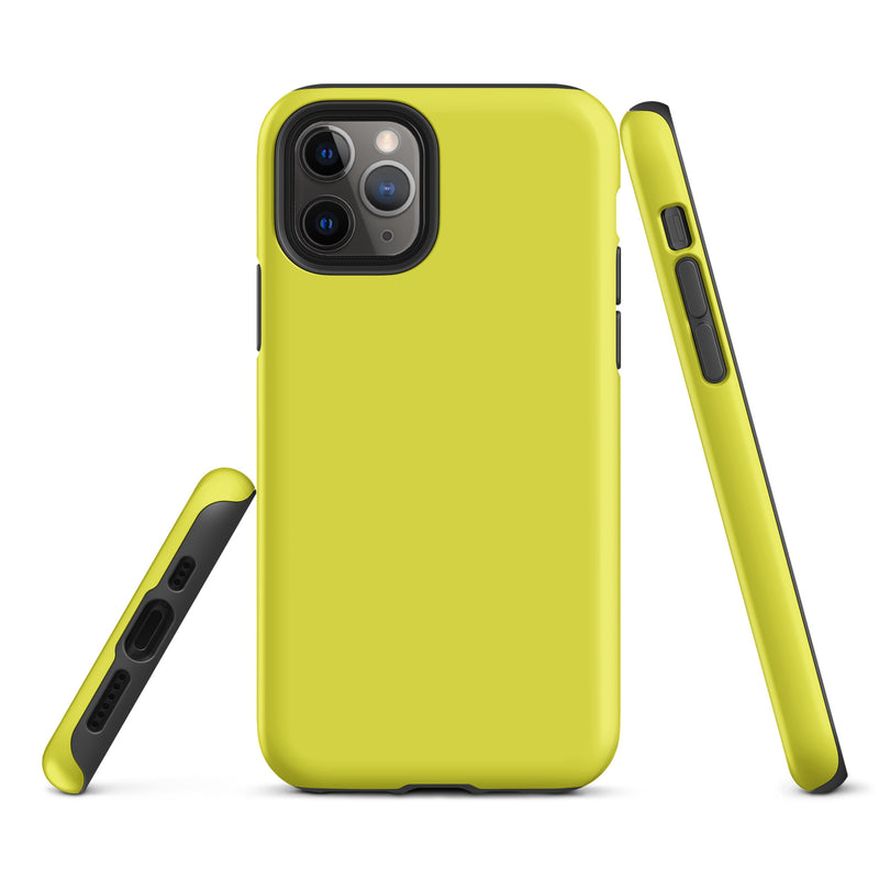 Load image into Gallery viewer, Starship Yellow iPhone Case Hardshell 3D Wrap Thermal Plain Color CREATIVETECH