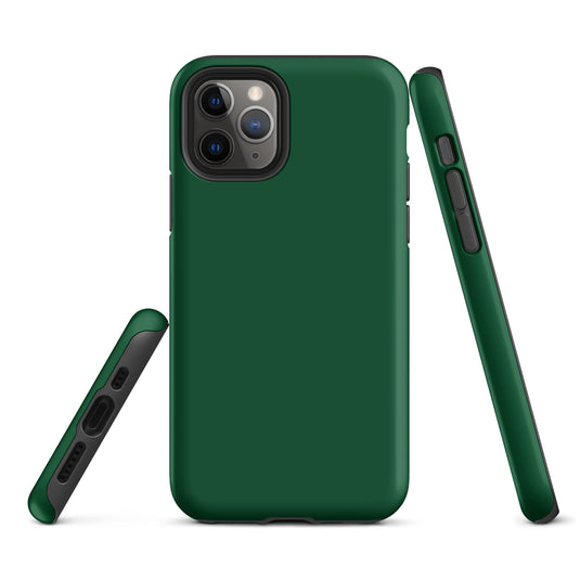 Forest Green iPhone Case Hardshell 3D Wrap Thermal Plain Color CREATIVETECH
