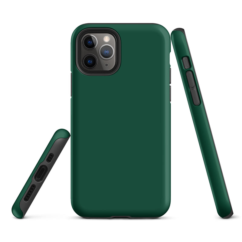 Load image into Gallery viewer, British Racing Green iPhone Case Hardshell 3D Wrap Thermal Plain Color CREATIVETECH