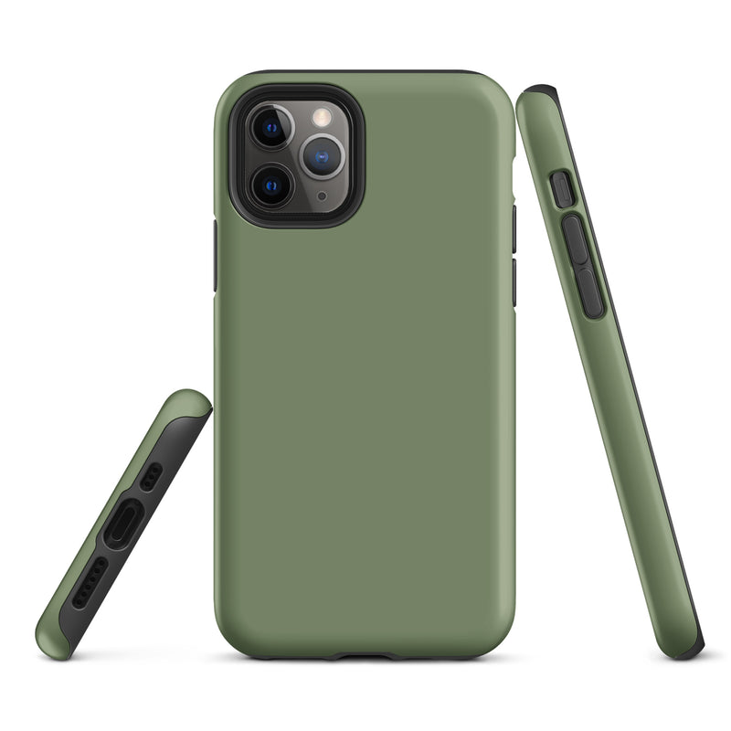Load image into Gallery viewer, Camouflage Green iPhone Case Hardshell 3D Wrap Thermal Plain Color CREATIVETECH