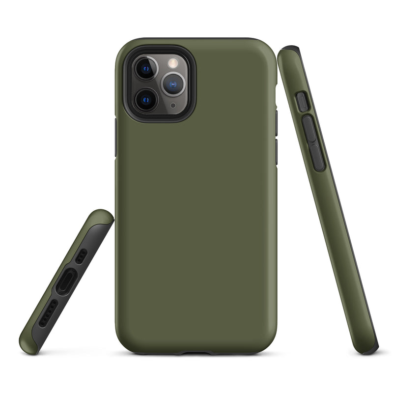 Load image into Gallery viewer, Saratoga Green iPhone Case Hardshell 3D Wrap Thermal Plain Color CREATIVETECH