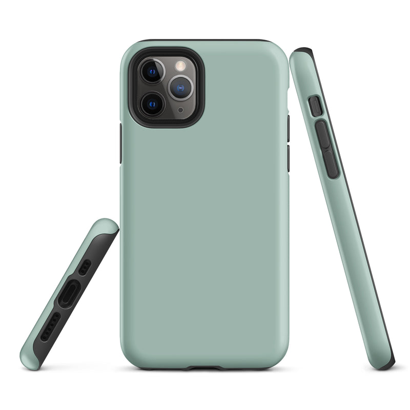 Load image into Gallery viewer, Opal Green Blue iPhone Case Hardshell 3D Wrap Thermal Plain Color CREATIVETECH