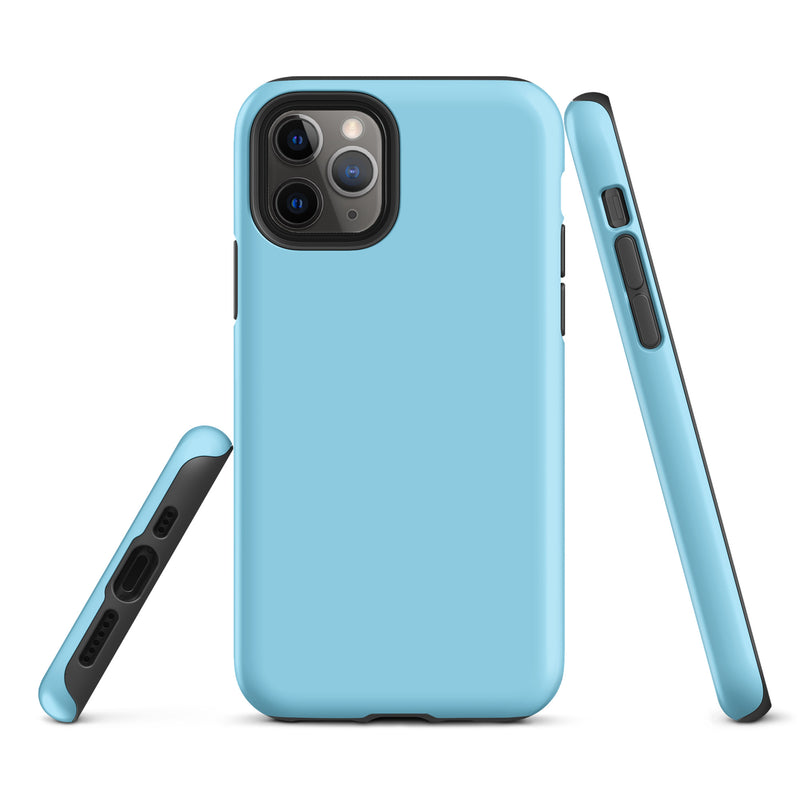 Load image into Gallery viewer, Columbia Blue iPhone Case Hardshell 3D Wrap Thermal Plain Color CREATIVETECH