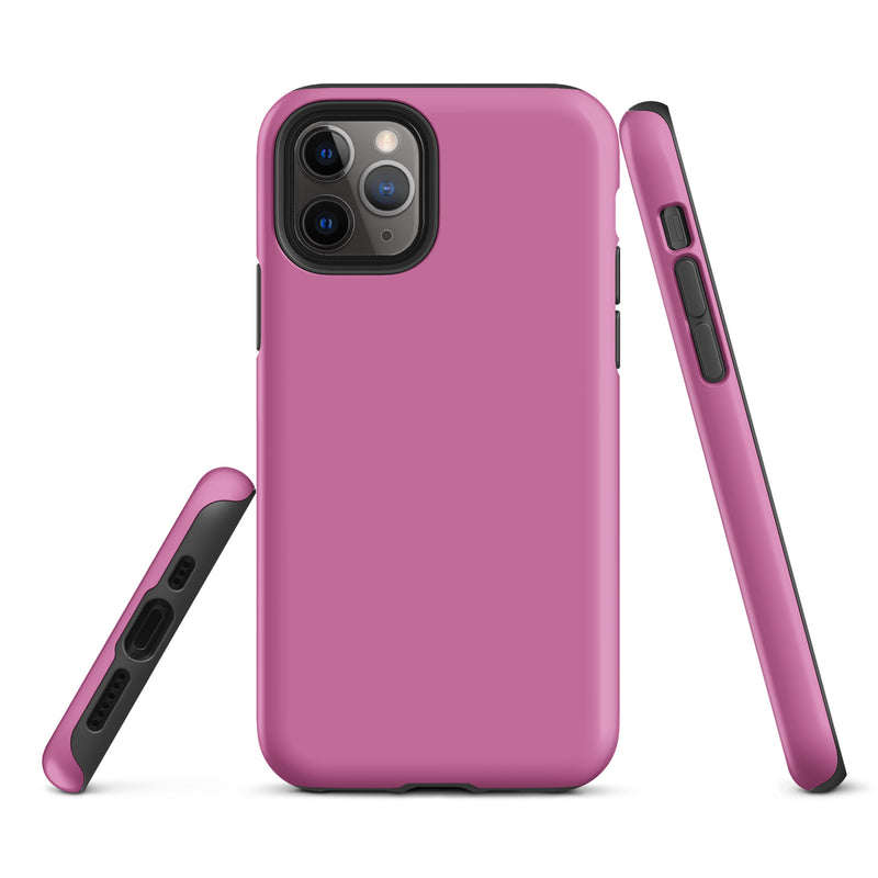 Load image into Gallery viewer, Hopbush Pink iPhone Case Hardshell 3D Wrap Thermal Plain Color CREATIVETECH
