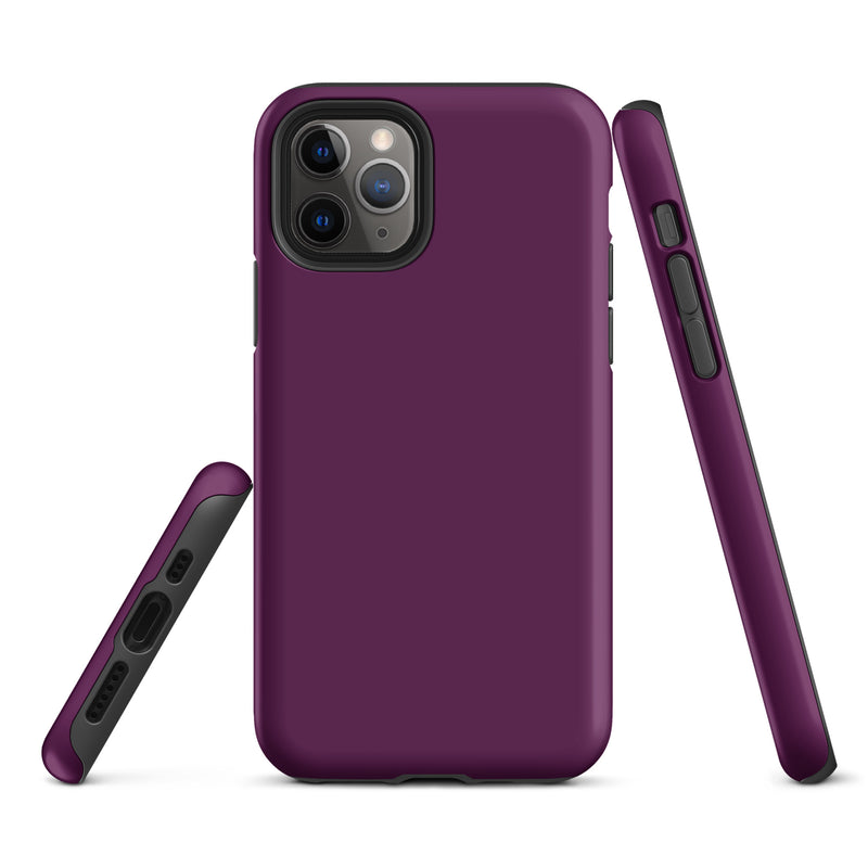 Load image into Gallery viewer, Tyrian Purple iPhone Case Hardshell 3D Wrap Thermal Plain Color CREATIVETECH