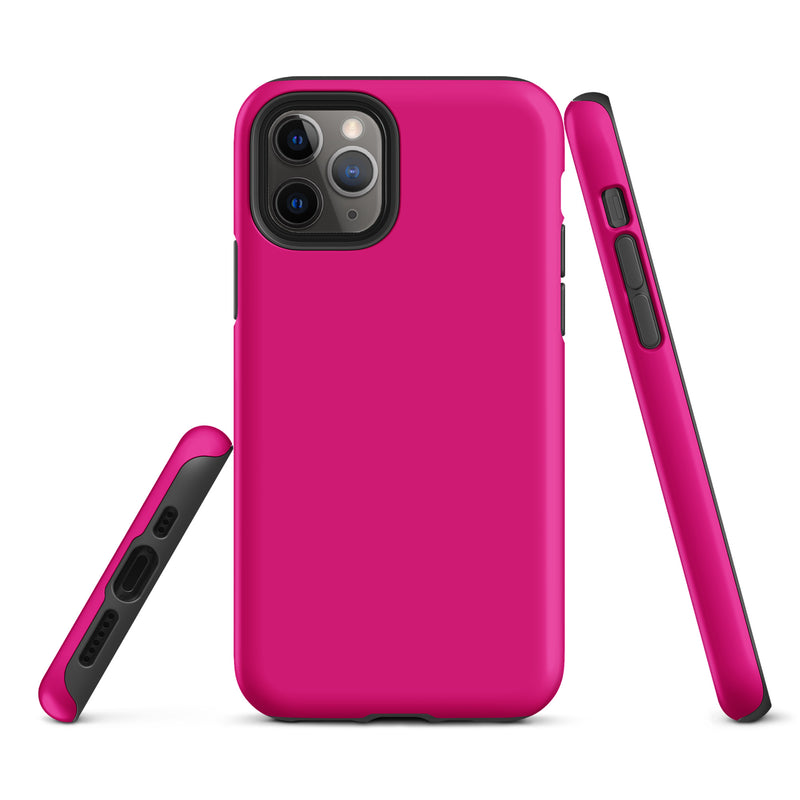 Load image into Gallery viewer, Medium Violet Red iPhone Case Hardshell 3D Wrap Thermal Plain Color CREATIVETECH