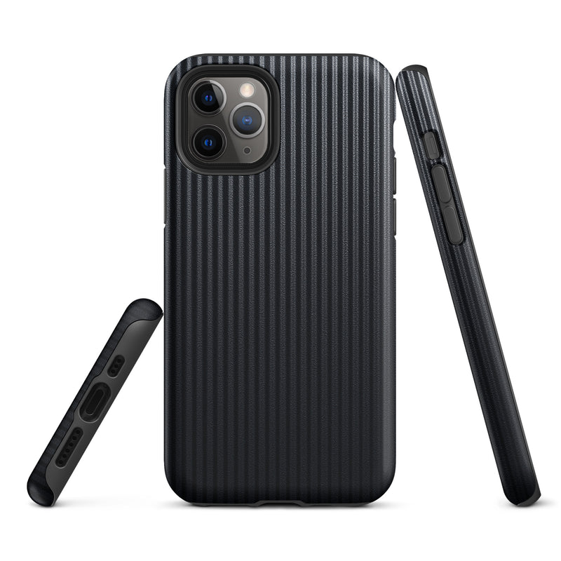 Load image into Gallery viewer, Carbon Fiber Striped iPhone Case Hardshell 3D Wrap Thermal Plain Color CREATIVETECH