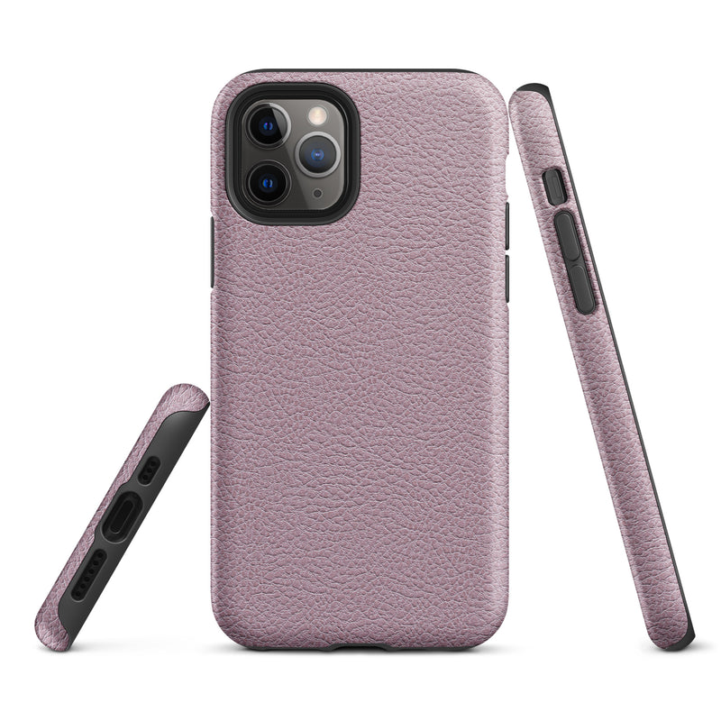 Load image into Gallery viewer, Ash Pink Leather iPhone Case Hardshell 3D Wrap Thermal CREATIVETECH