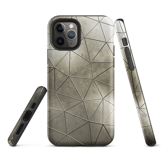 Polygon Aged Gold iPhone Case Hardshell 3D Wrap Thermal CREATIVETECH