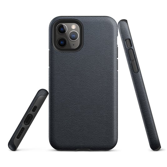 Black Leather iPhone Case Hardshell 3D Wrap Thermal CREATIVETECH