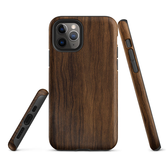 Medium Brown Wood iPhone Case Hardshell 3D Wrap Thermal CREATIVETECH