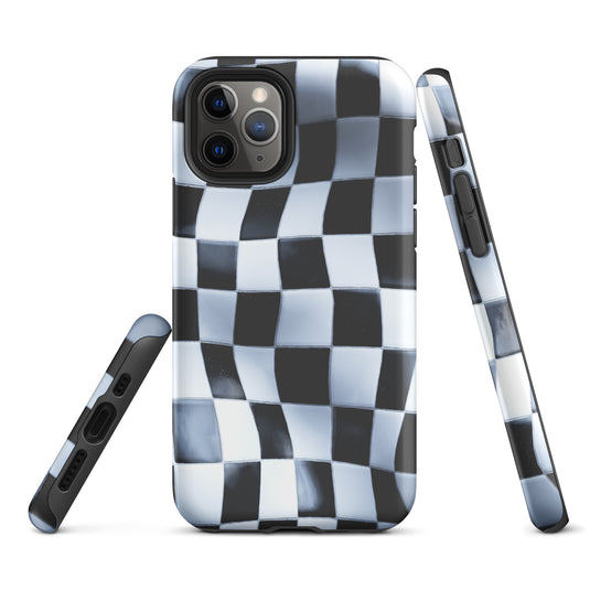 Wavy Chess Wall iPhone Case Hardshell 3D Wrap Thermal CREATIVETECH