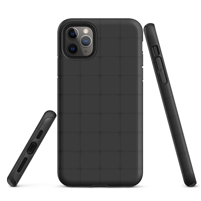 Load image into Gallery viewer, Squishy Black Cubic Colorful iPhone Case Double Layer Impact Resistant Tough 3D Wrap Matte or Glossy Finish CREATIVETECH