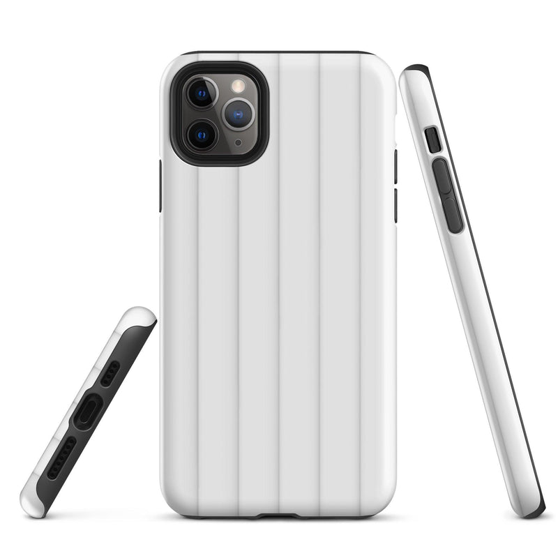 Load image into Gallery viewer, White Squishy Ribbed iPhone Case Double Layer Impact Resistant Tough 3D Wrap Matte or Glossy Finish CREATIVETECH