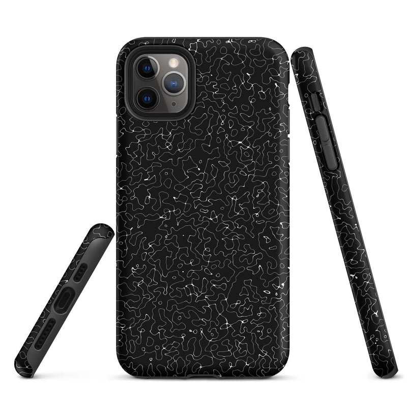 Load image into Gallery viewer, Black White Pattern Colorful Hardshell iPhone Case Double Layer Impact Resistant Tough 3D Wrap Matte or Glossy Finish CREATIVETECH