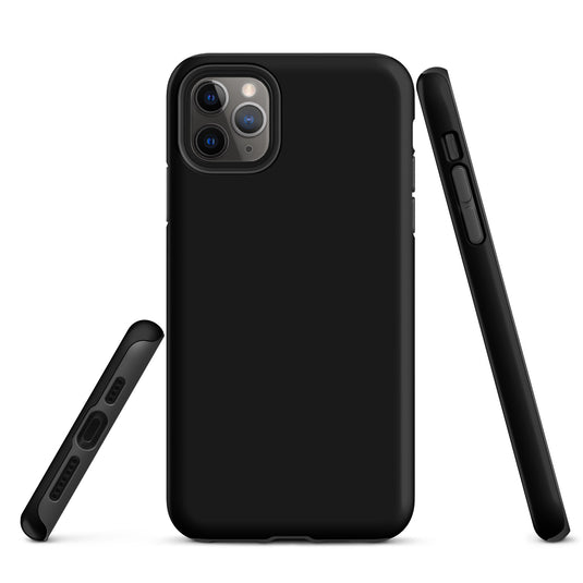 Plain Color Black Double Layer iPhone Case 3D Wrap CREATIVETECH