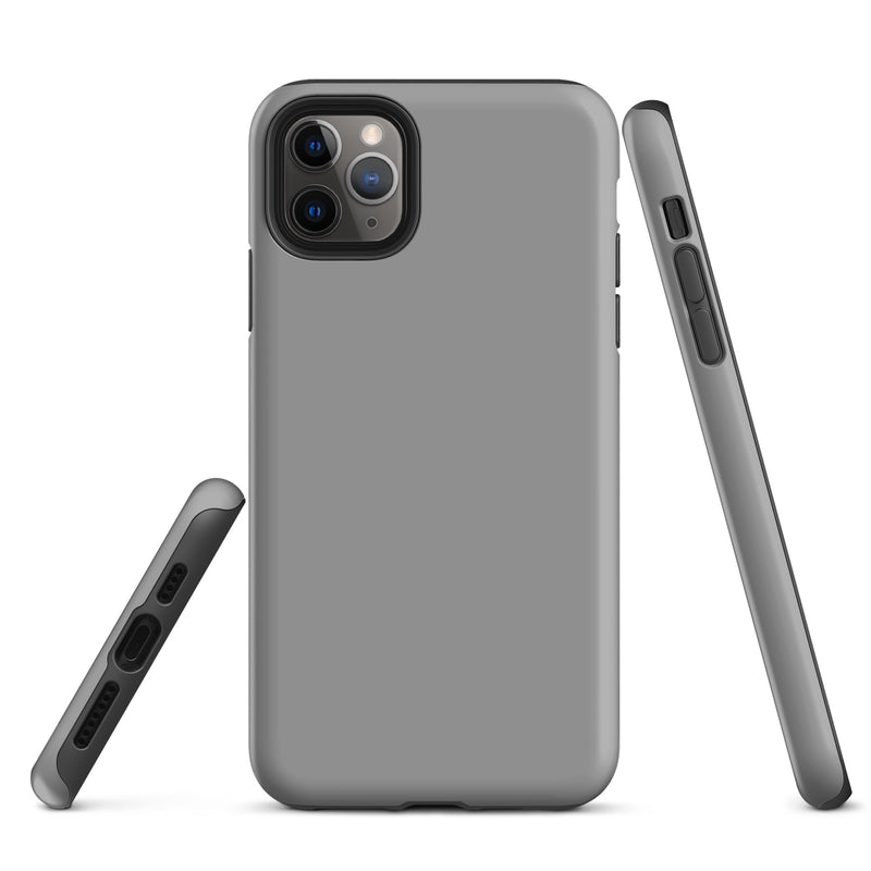 Load image into Gallery viewer, Nobel Grey iPhone Case Hardshell 3D Wrap Thermal Plain Color CREATIVETECH
