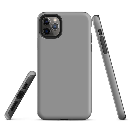 Nobel Grey iPhone Case Hardshell 3D Wrap Thermal Plain Color CREATIVETECH