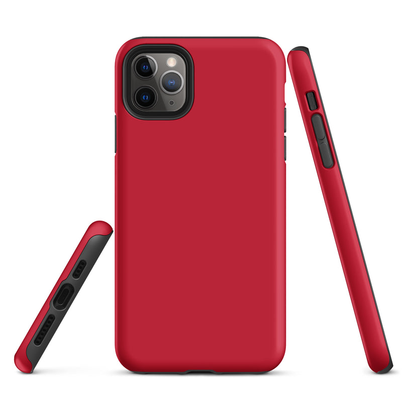 Load image into Gallery viewer, Red iPhone Case Hardshell 3D Wrap Thermal Plain Color CREATIVETECH