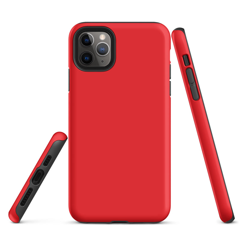Load image into Gallery viewer, Alizarin Red iPhone Case Hardshell 3D Wrap Thermal Plain Color CREATIVETECH