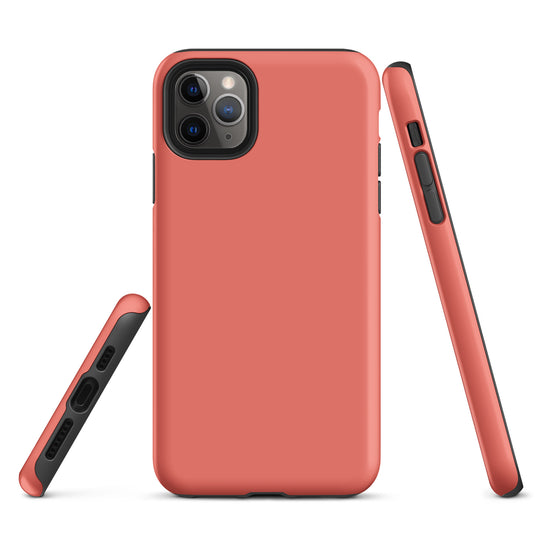 Geraldine Red iPhone Case Hardshell 3D Wrap Thermal Plain Color CREATIVETECH