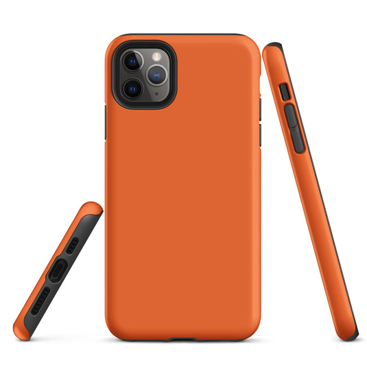 Orange iPhone Case Hardshell 3D Wrap Thermal Plain Color CREATIVETECH