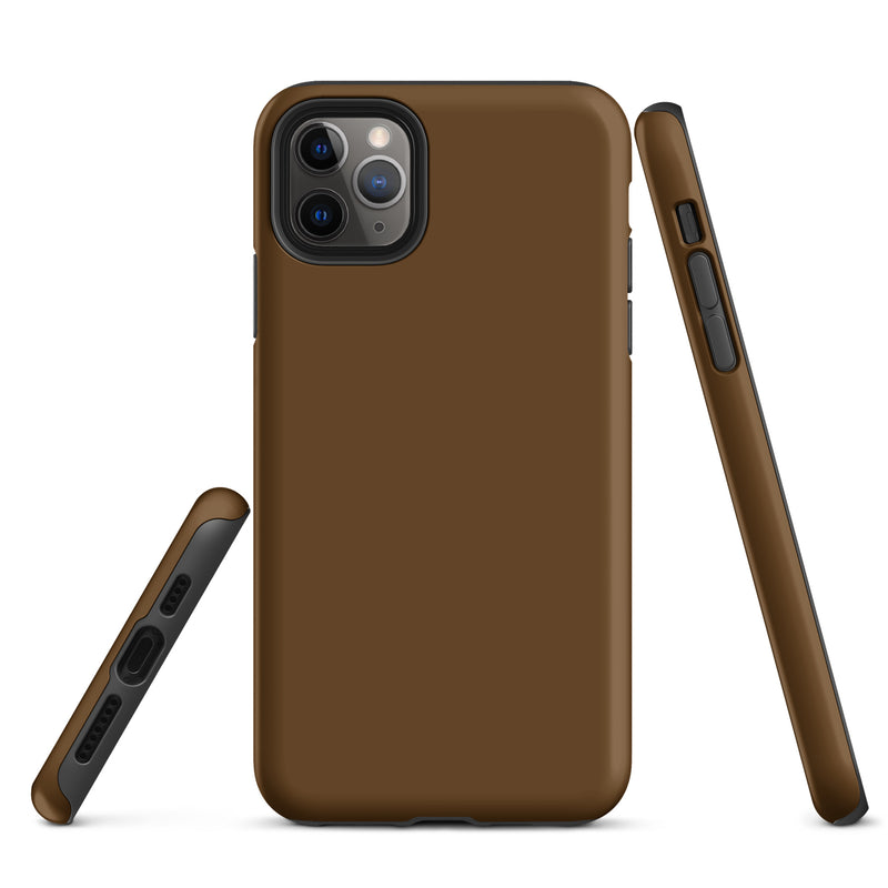 Load image into Gallery viewer, Brown iPhone Case Hardshell 3D Wrap Thermal Plain Color CREATIVETECH