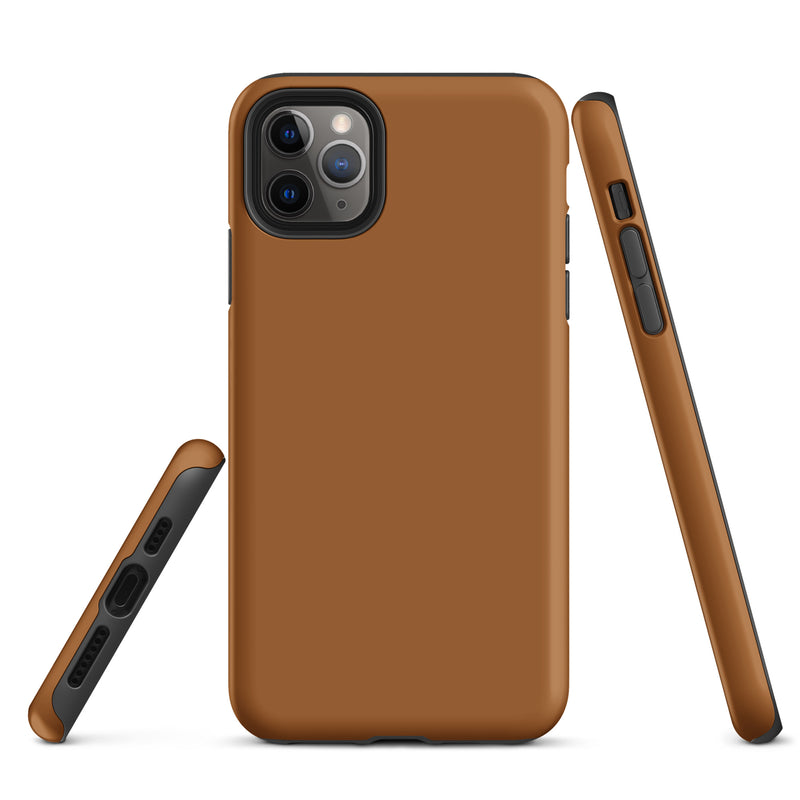 Load image into Gallery viewer, Rich Brown iPhone Case Hardshell 3D Wrap Thermal Plain Color CREATIVETECH