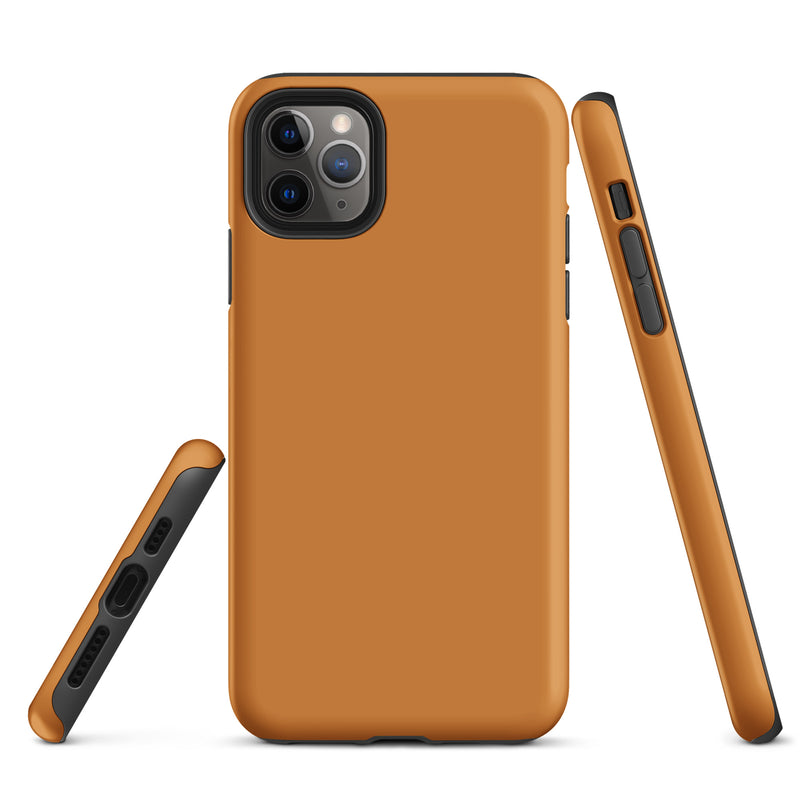 Load image into Gallery viewer, Bronze Orange iPhone Case Hardshell 3D Wrap Thermal Plain Color CREATIVETECH
