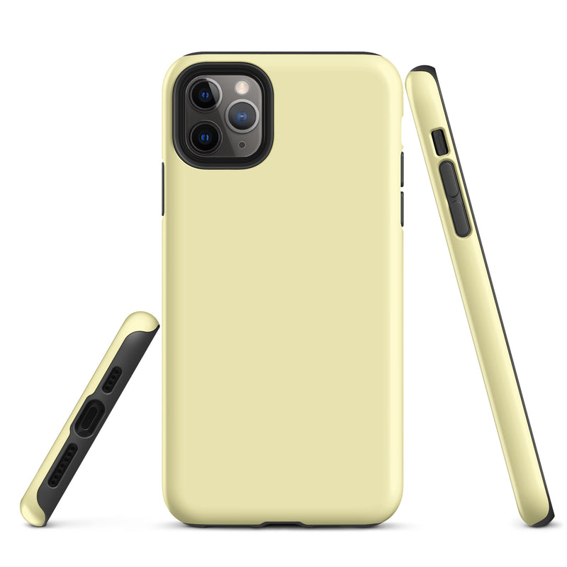 Load image into Gallery viewer, Cumulus Yellow iPhone Case Hardshell 3D Wrap Thermal Plain Color CREATIVETECH