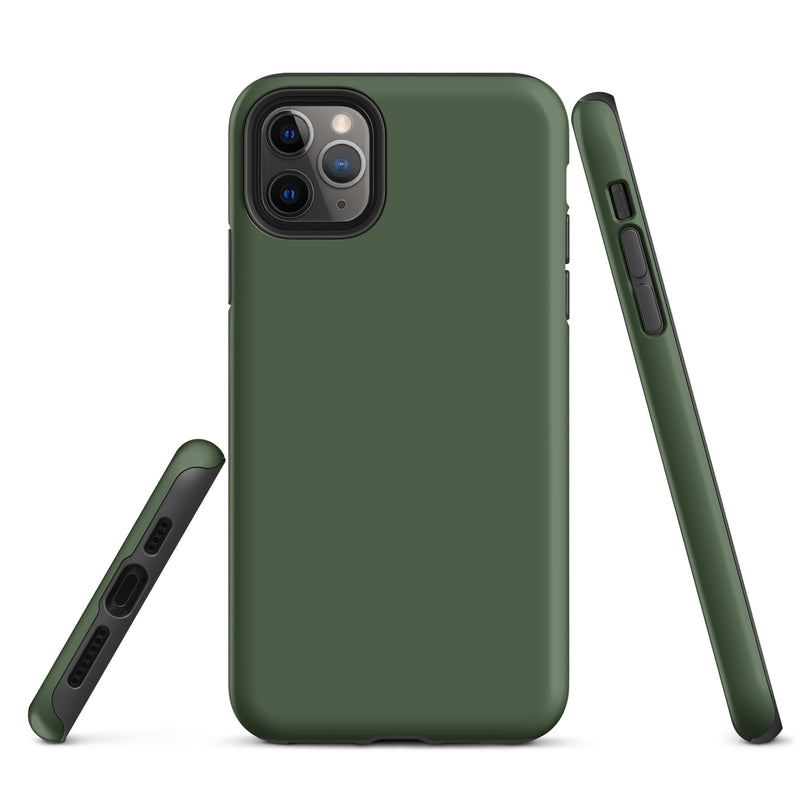 Load image into Gallery viewer, Deep Sage Green iPhone Case Hardshell 3D Wrap Thermal Plain Color CREATIVETECH