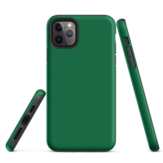Emerald Green iPhone Case Hardshell 3D Wrap Thermal Plain Color CREATIVETECH