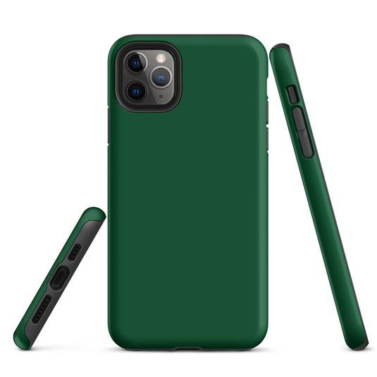 Forest Green iPhone Case Hardshell 3D Wrap Thermal Plain Color CREATIVETECH