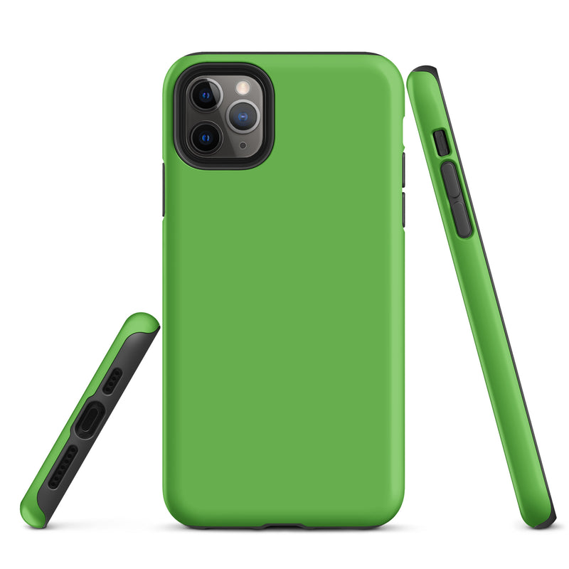 Load image into Gallery viewer, Kelly Green iPhone Case Hardshell 3D Wrap Thermal Plain Color CREATIVETECH