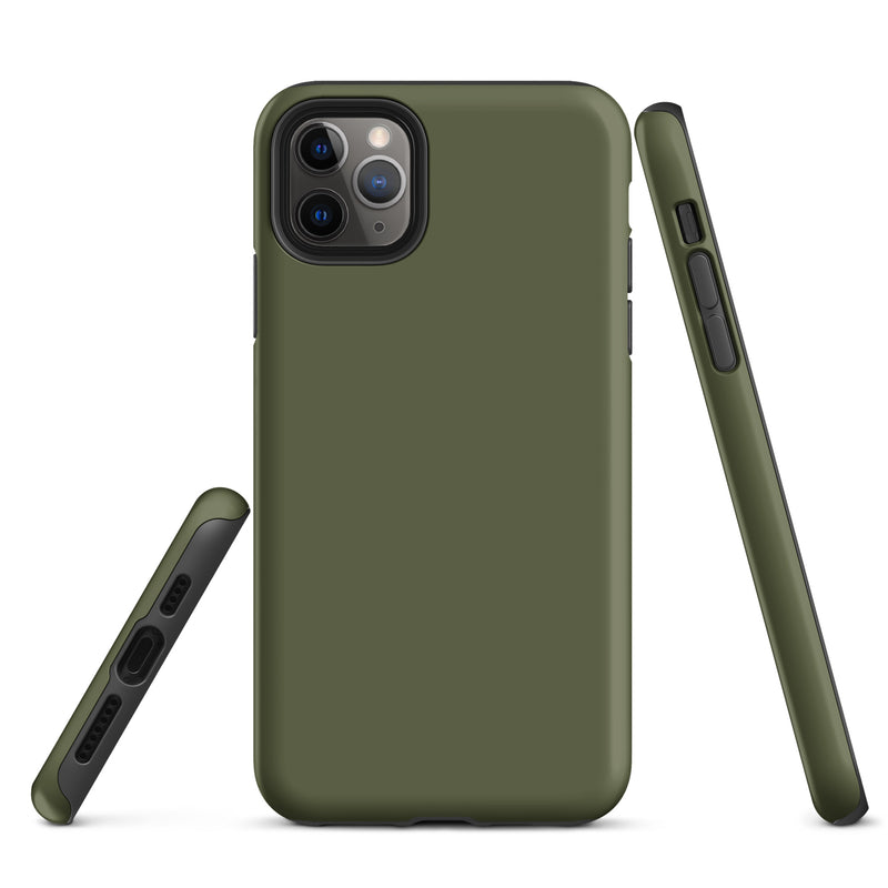 Load image into Gallery viewer, Saratoga Green iPhone Case Hardshell 3D Wrap Thermal Plain Color CREATIVETECH