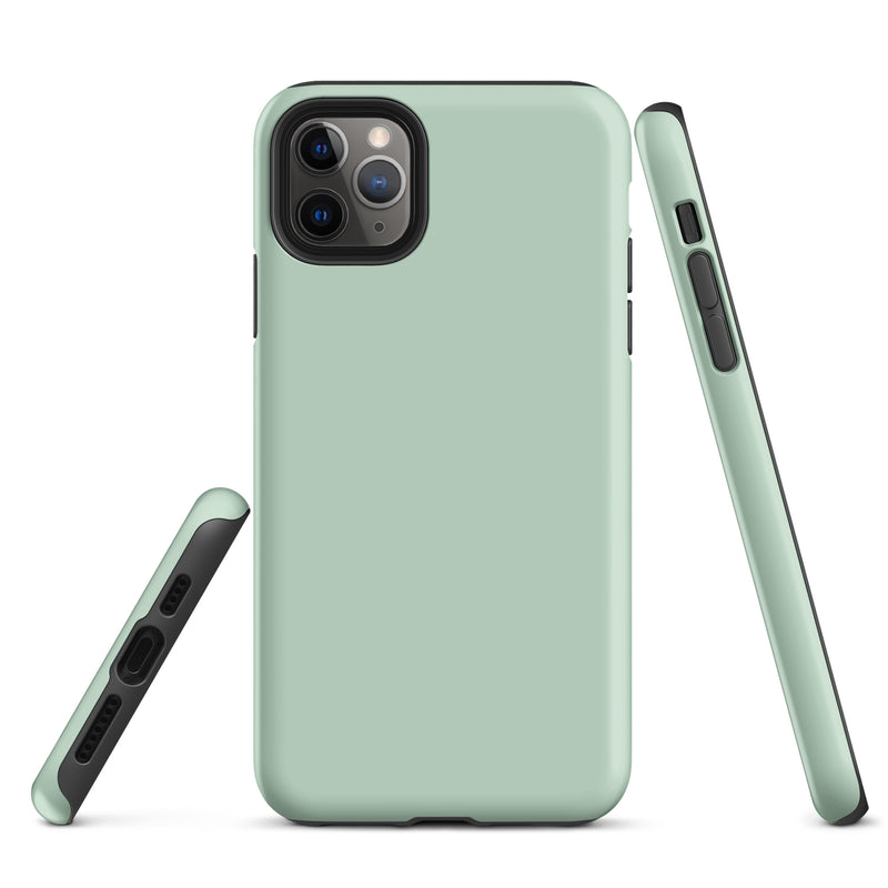 Load image into Gallery viewer, Shallow Edgewater Green iPhone Case Hardshell 3D Wrap Thermal Plain Color CREATIVETECH