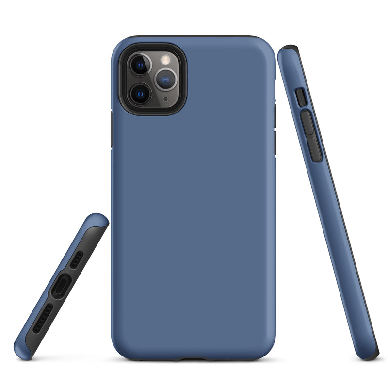 Load image into Gallery viewer, Kashmir Blue iPhone Case Hardshell 3D Wrap Thermal Plain Color CREATIVETECH