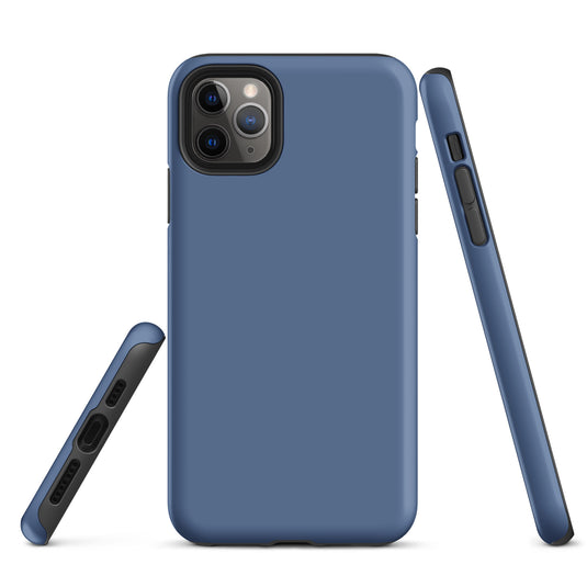 Kashmir Blue iPhone Case Hardshell 3D Wrap Thermal Plain Color CREATIVETECH