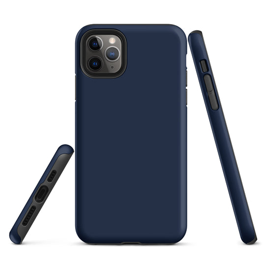 Navy Blue iPhone Case Hardshell 3D Wrap Thermal Plain Color CREATIVETECH