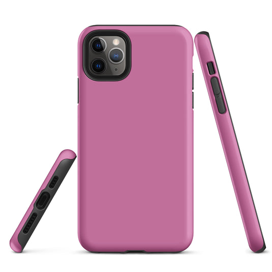 Hopbush Pink iPhone Case Hardshell 3D Wrap Thermal Plain Color CREATIVETECH