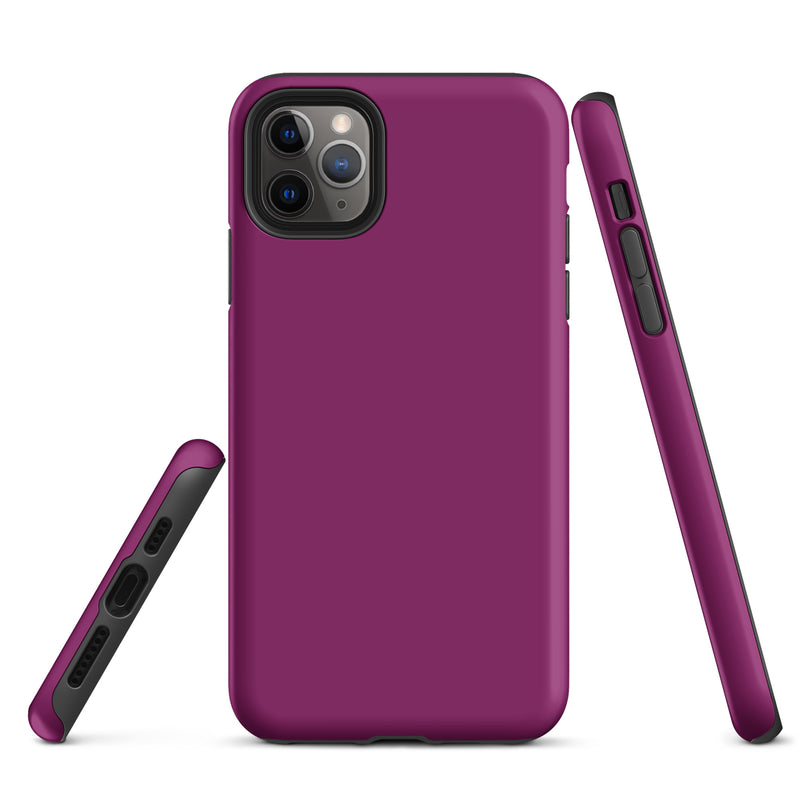 Load image into Gallery viewer, Eggplant Purple iPhone Case Hardshell 3D Wrap Thermal Plain Color CREATIVETECH