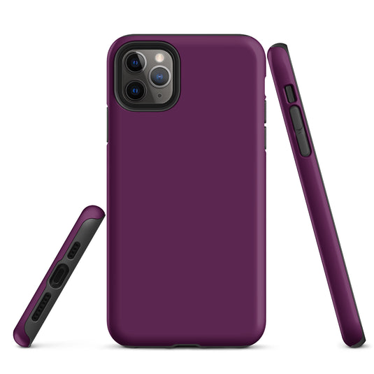 Tyrian Purple iPhone Case Hardshell 3D Wrap Thermal Plain Color CREATIVETECH